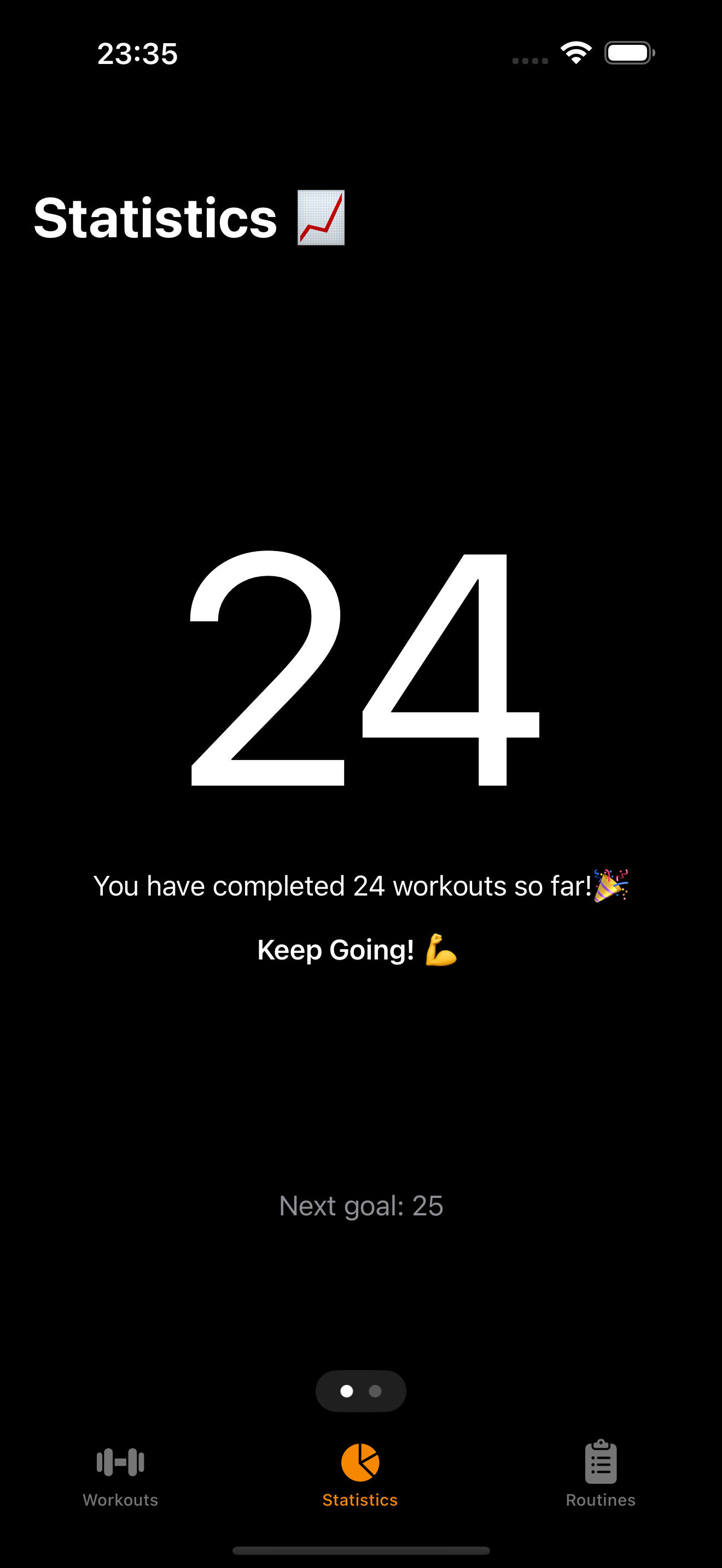 Workout List View